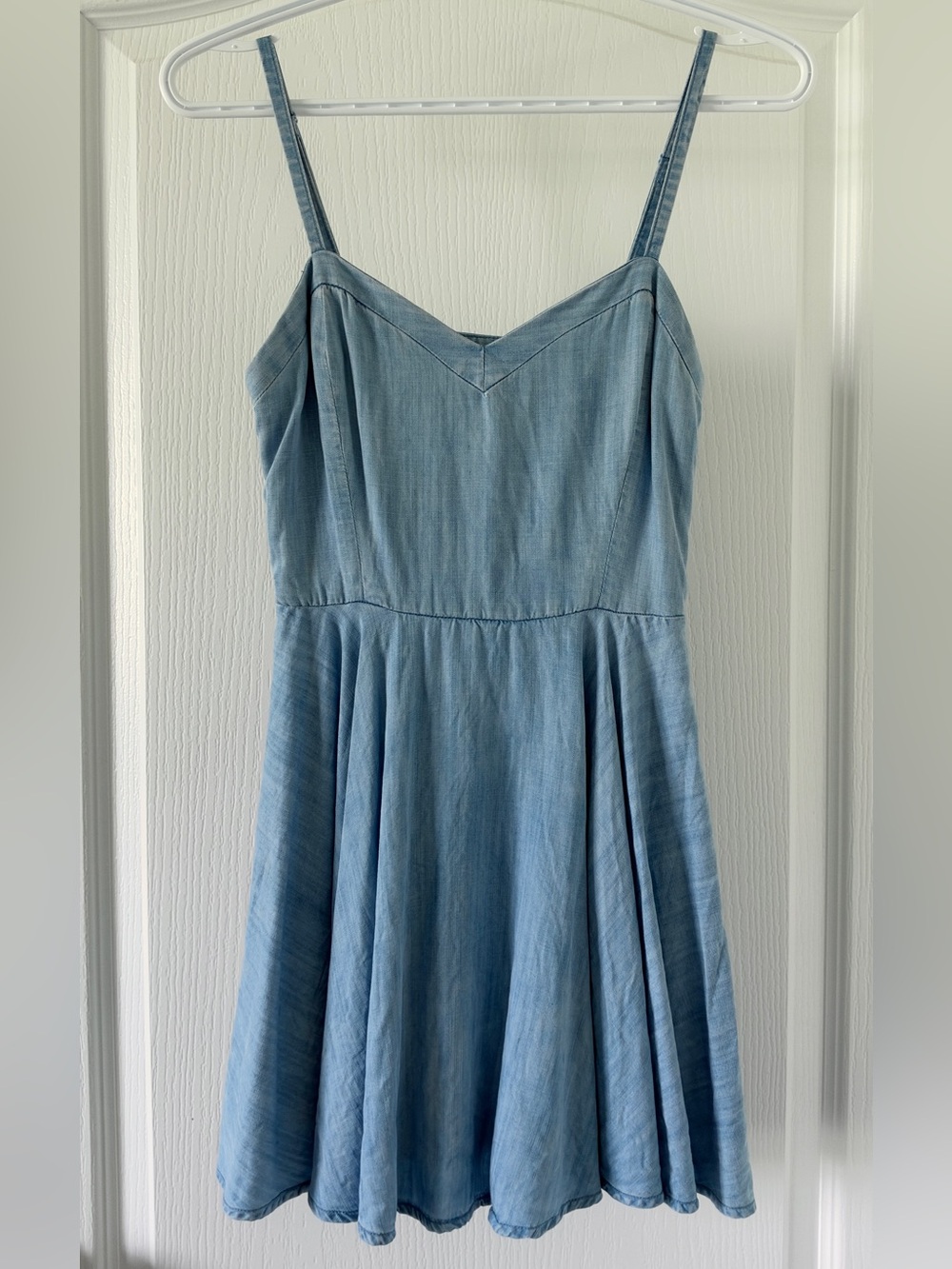 Aritzia Talula Light Blue Denim Mini Dress Size 0